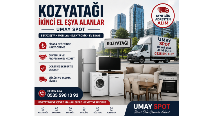 Kozyatağı İkinci El Eşya Alanlar | Beyaz Eşya, Mobilya ve Elektronik Alımı | Umay Spot Kozyatağı İkinci El Eşya Alanlar | Beyaz Eşya, Mobilya ve Elektronik Alımı | Umay Spot